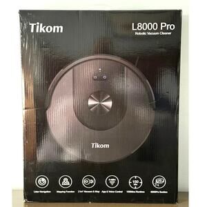 TikTok L8000 Pro 2 in 1 Electric Robot Floor Cleaner Voice activated Black NIB